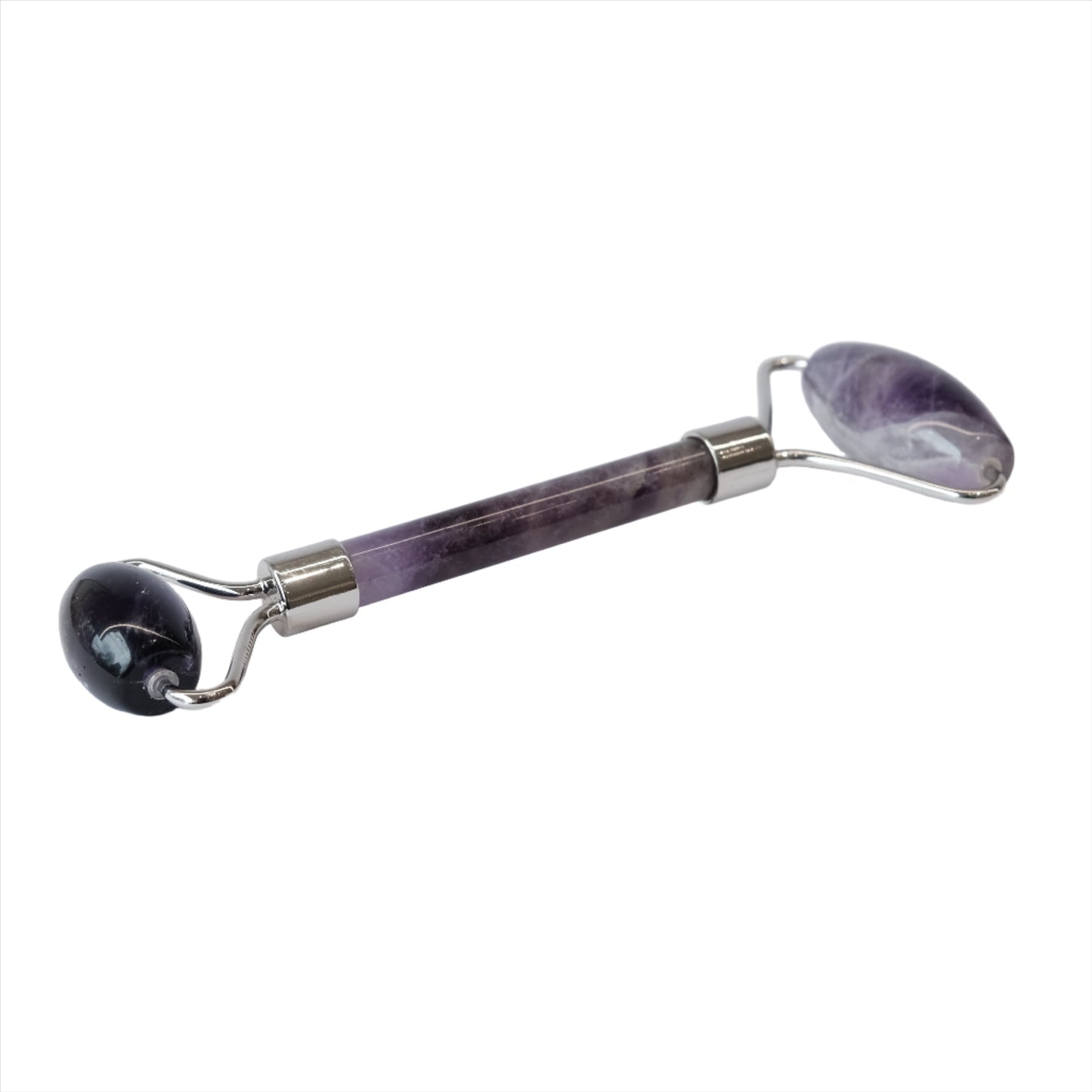 Chevron Amethyst Double Part Massage Roller for stress relief and healing with healing crystals benefits.
