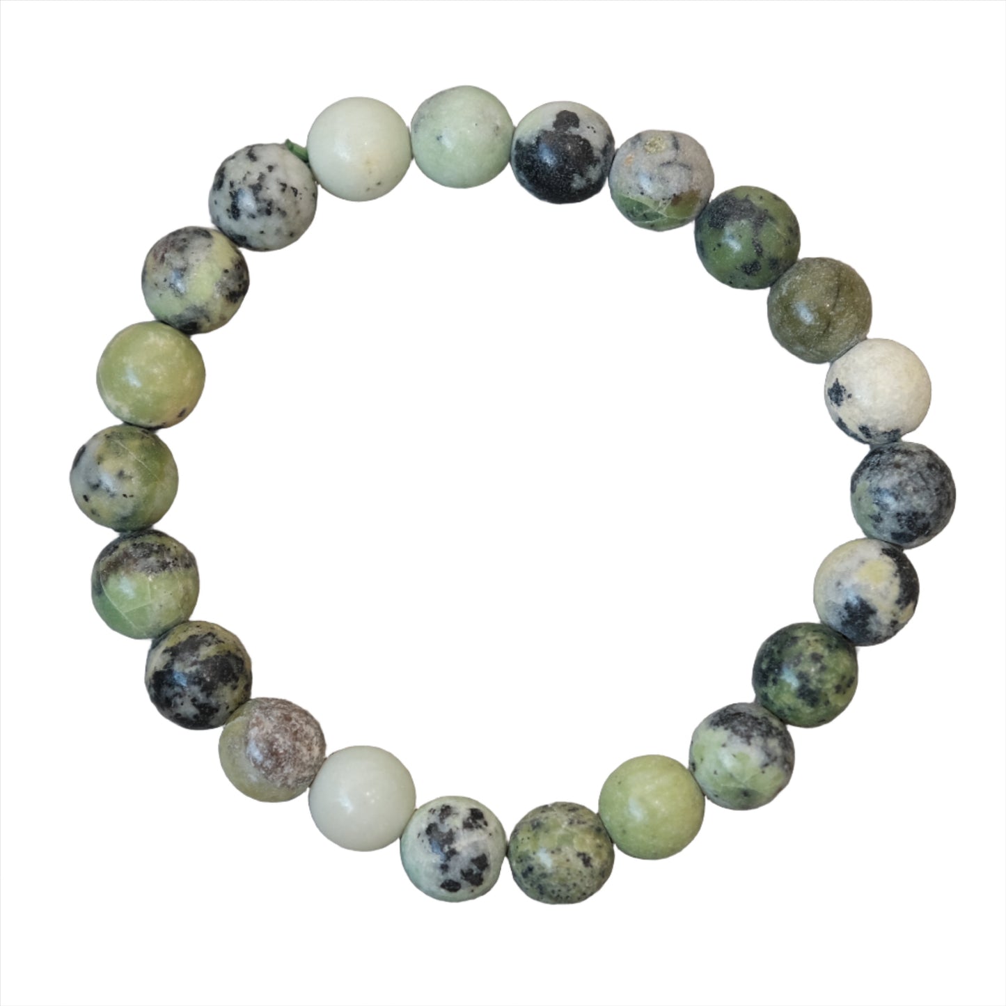 Chrysoprase Bracelet 8MM featuring green gemstone beads, promoting emotional healing, creativity, and self-acceptance.