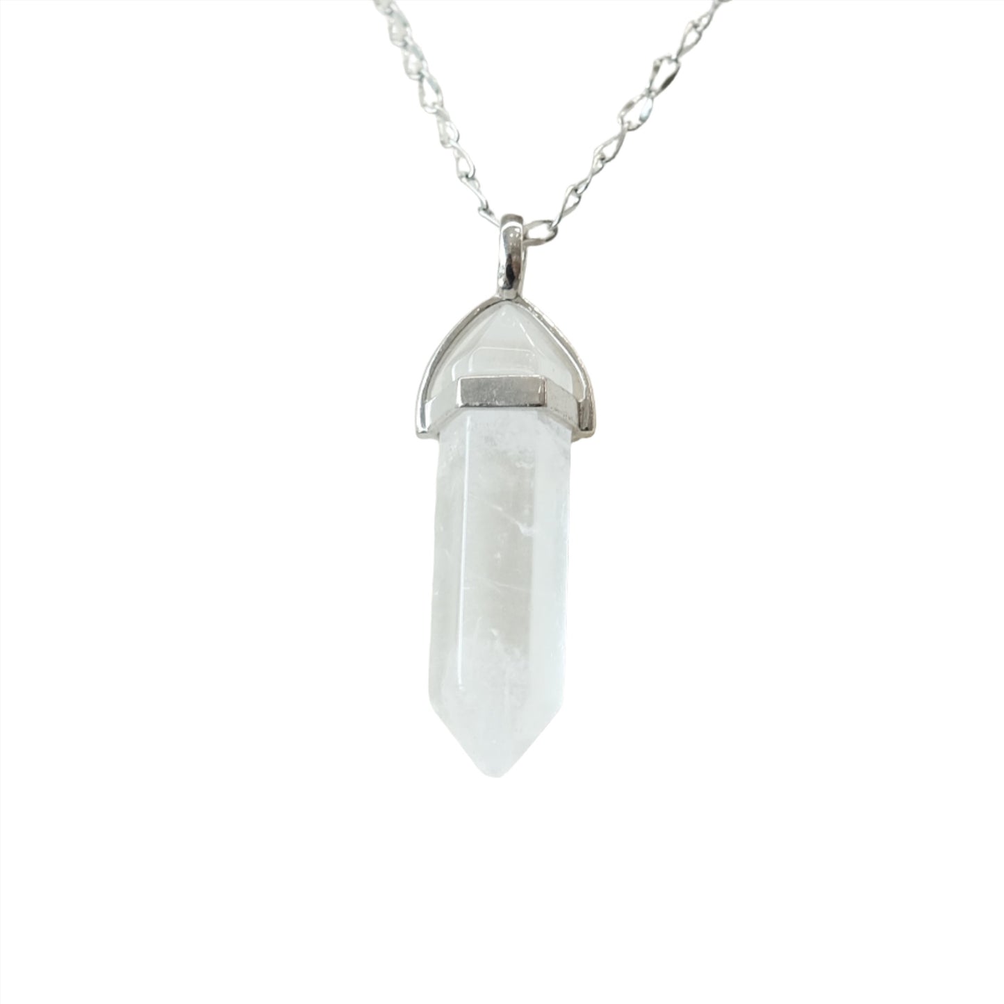 Clear Quartz Double Terminated Pendant Necklace