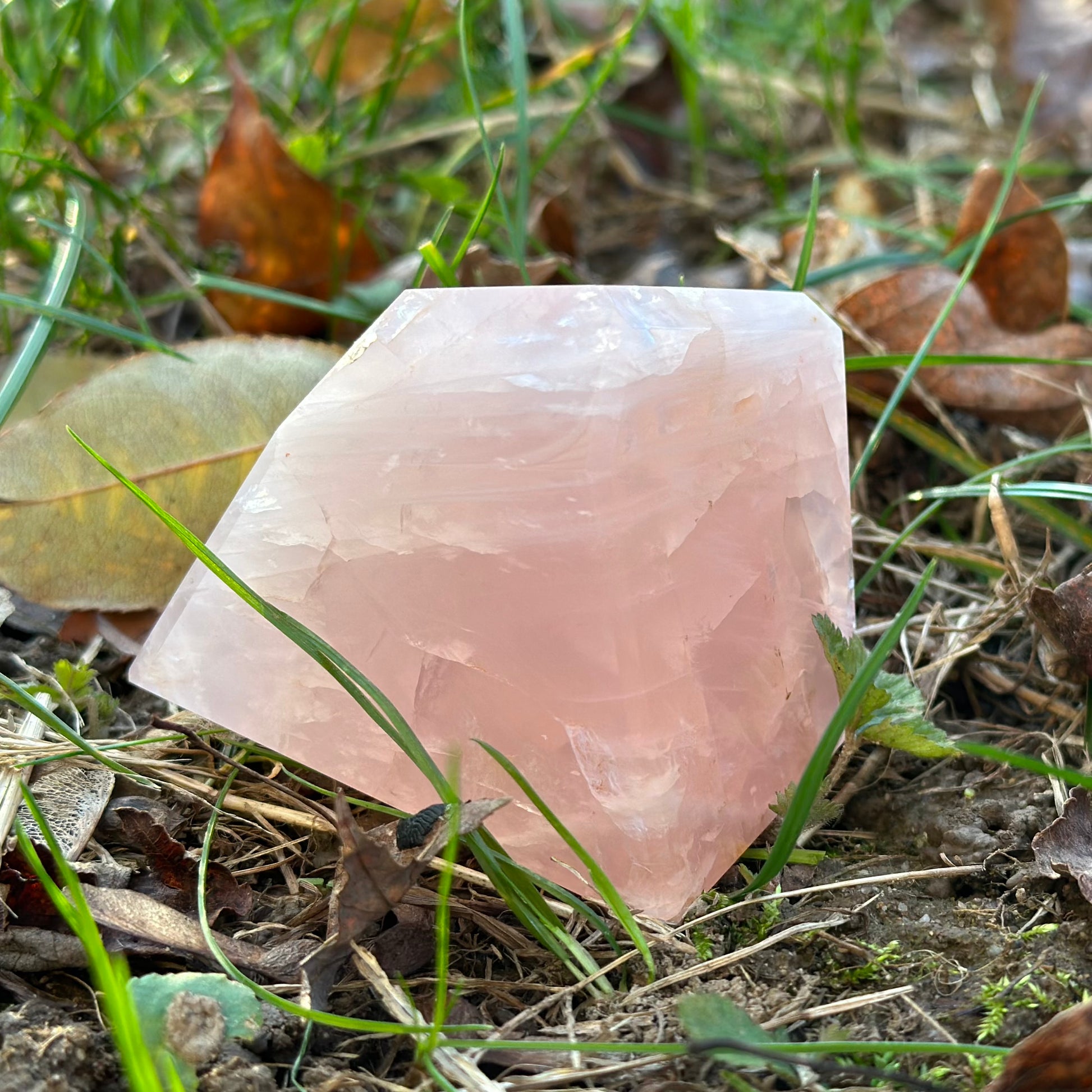 Rose Quartz Geometric Free Form 308g