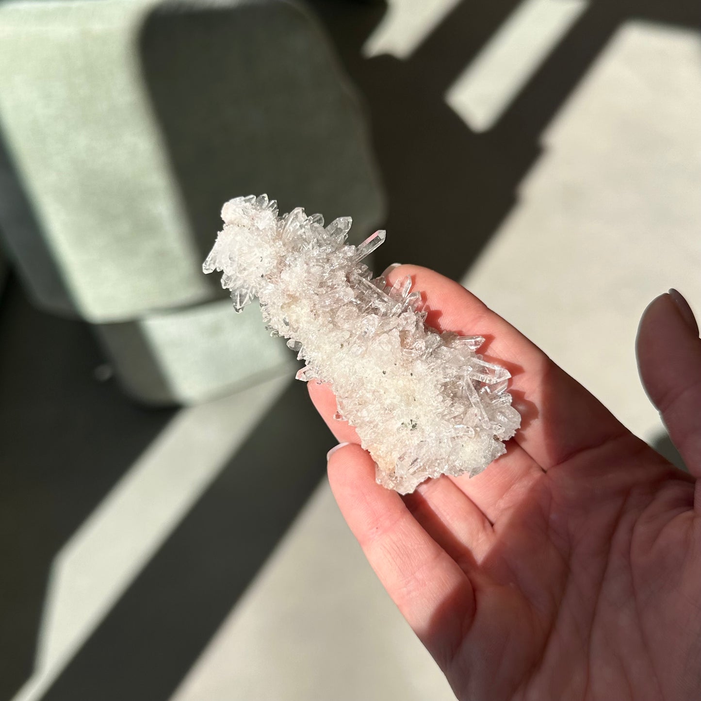 Pink Lemurian Quartz Cluster 62g