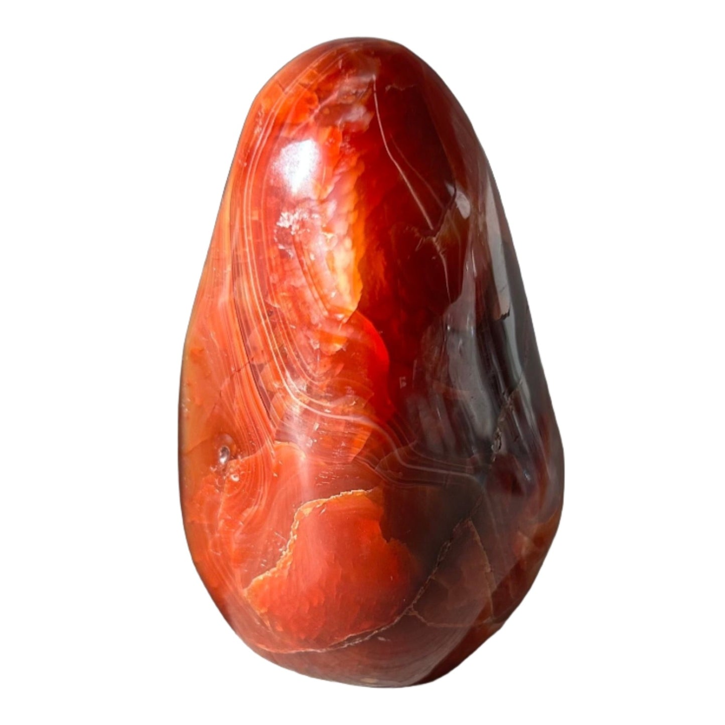 Carnelian Free Form stone, 292g, promoting vitality, creativity, and healing for physical and emotional wellness.