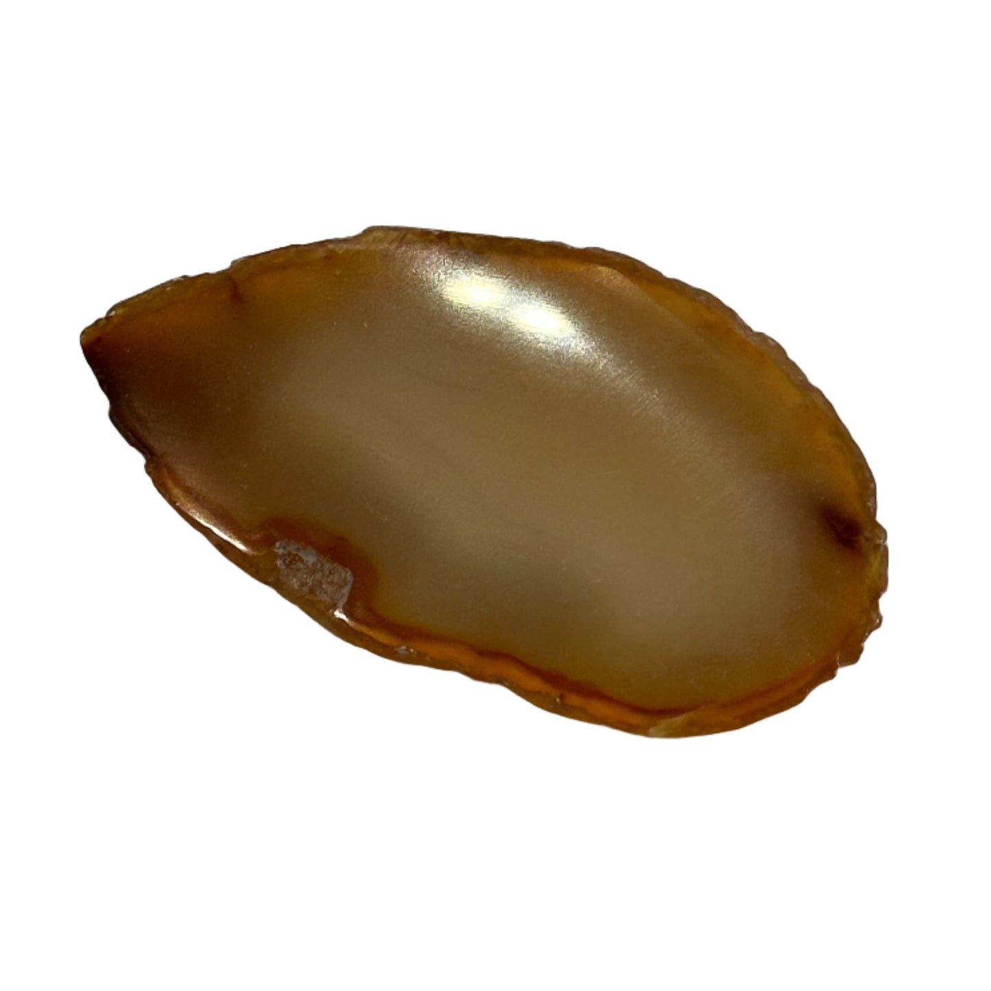 Natural agate slice 2-4" for rebalancing body, mind, and spirit, cleanses aura, supports healing and harmonization.