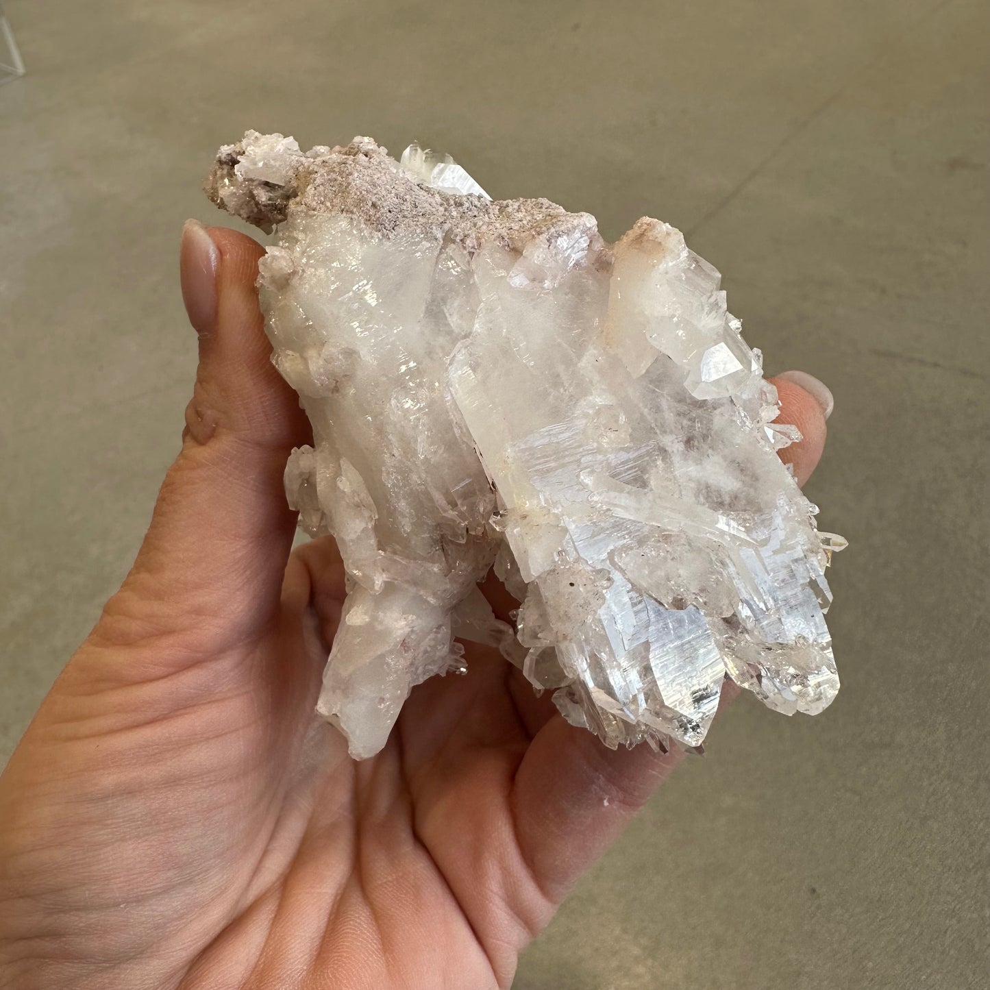 Pink Lemurian Quartz Cluster 139g