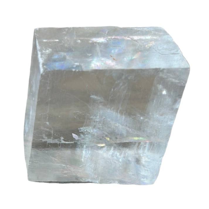 Raw Optical Calcite Iceland Spar crystal, 93g, known for clearing negative energy and enhancing creativity.