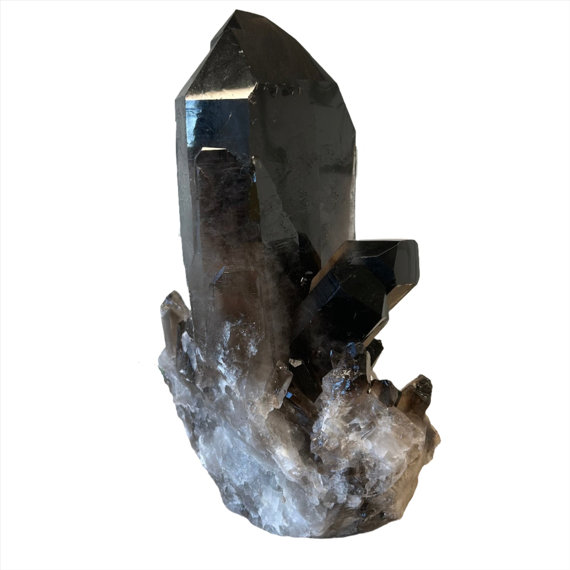 Smoky Quartz Point Cluster