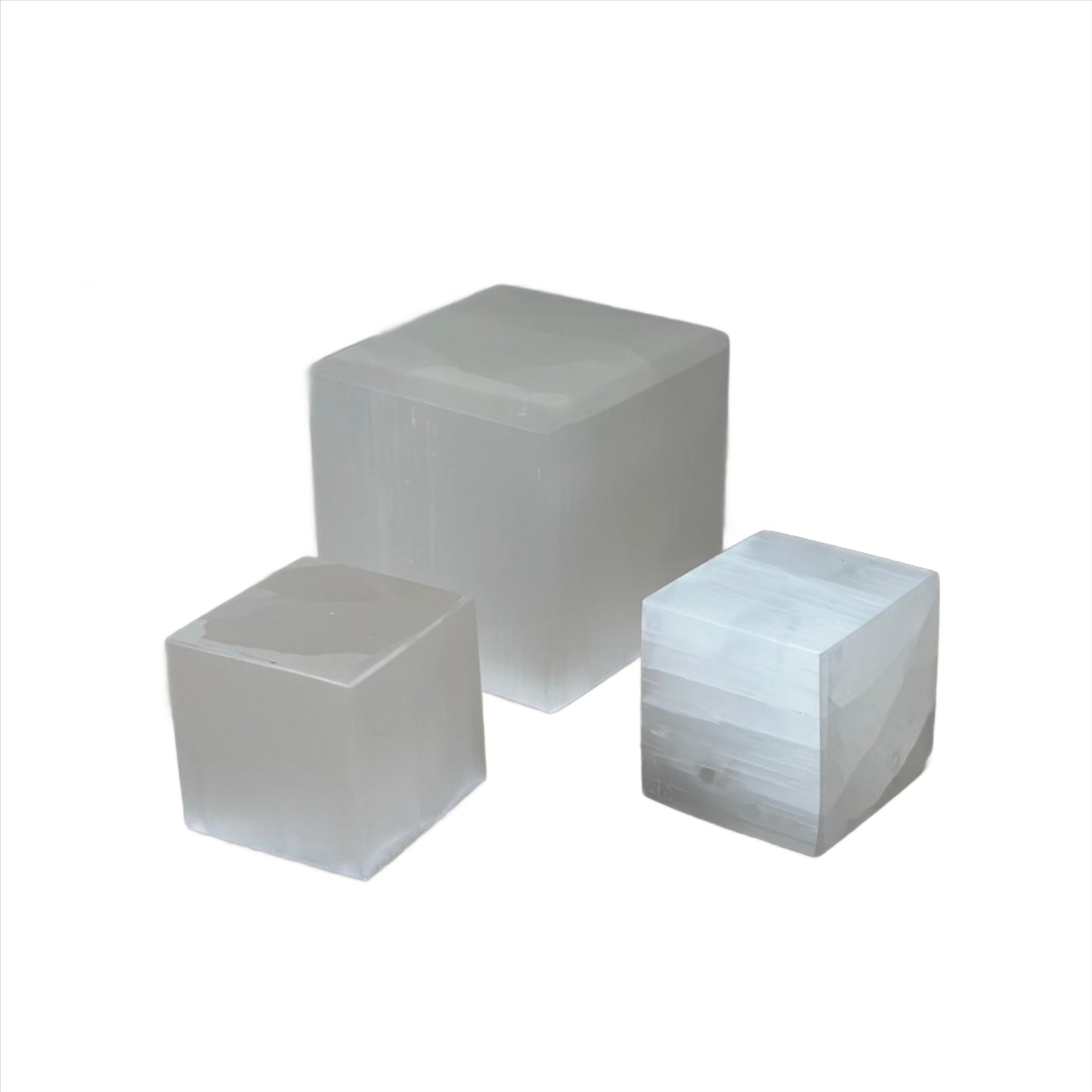 Selenite Polished Cube 2.5CM