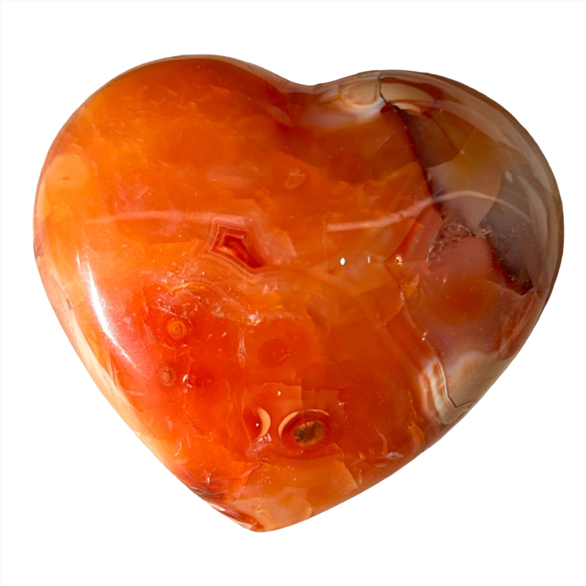 Carnelian heart stone, 156g, boosts creativity, vitality, and courage, supports healing and positive life choices.