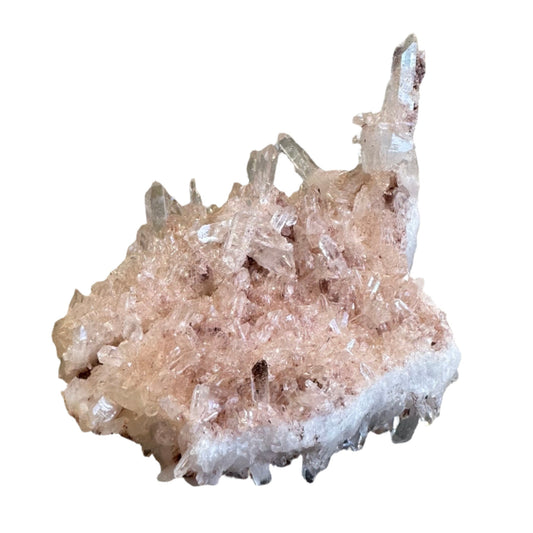 Pink Lemurian Quartz Cluster 142g