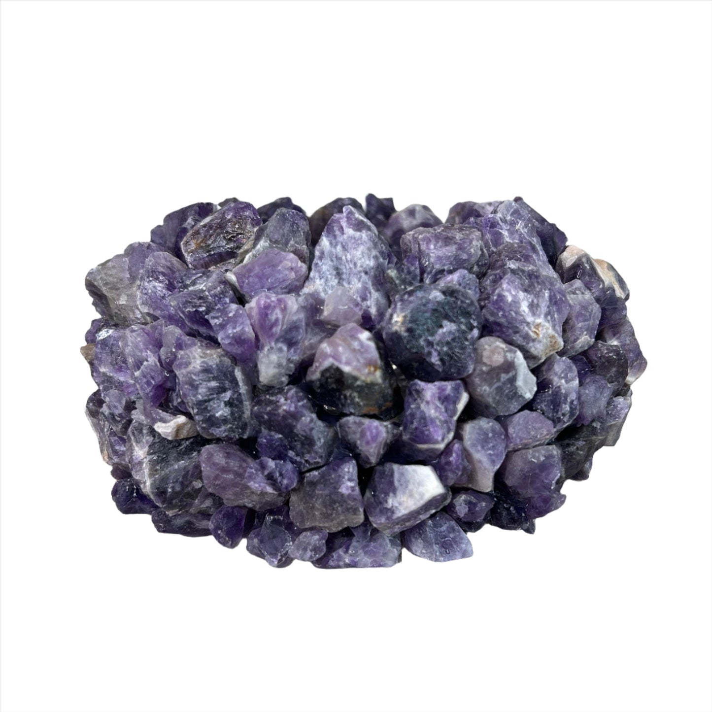 Amethyst gemstone vase with healing crystals, perfect for home décor and positive energy.