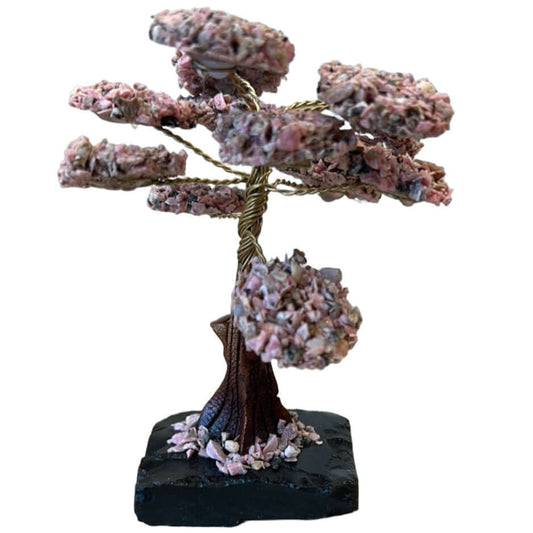 Rhodonite Gem Tree with Black Onyx Base 4.75"