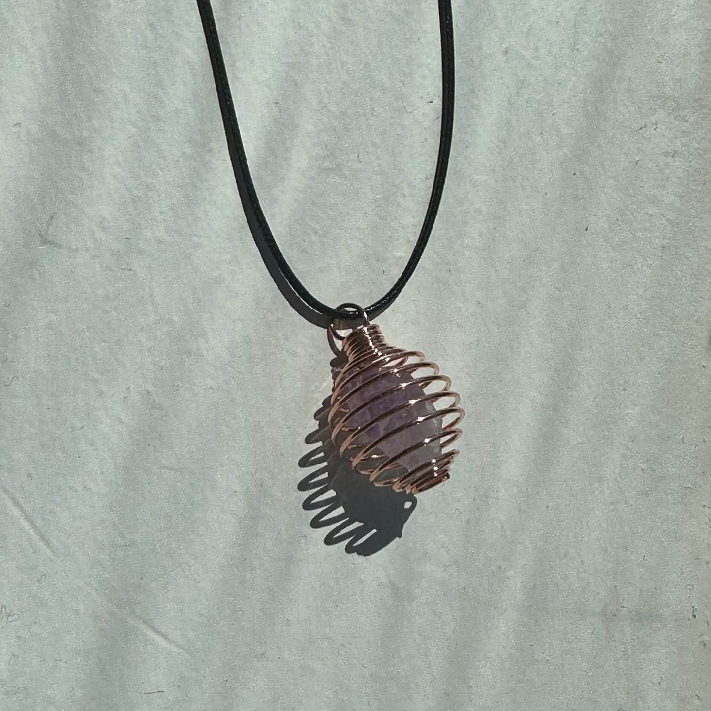 Copper Color Cage Pendant Necklace