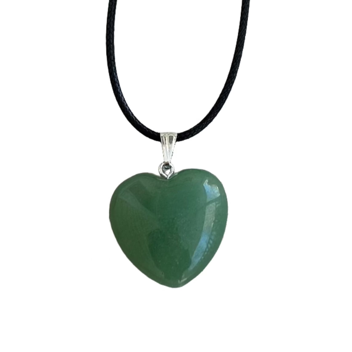 Green Aventurine Heart Pendant Necklace