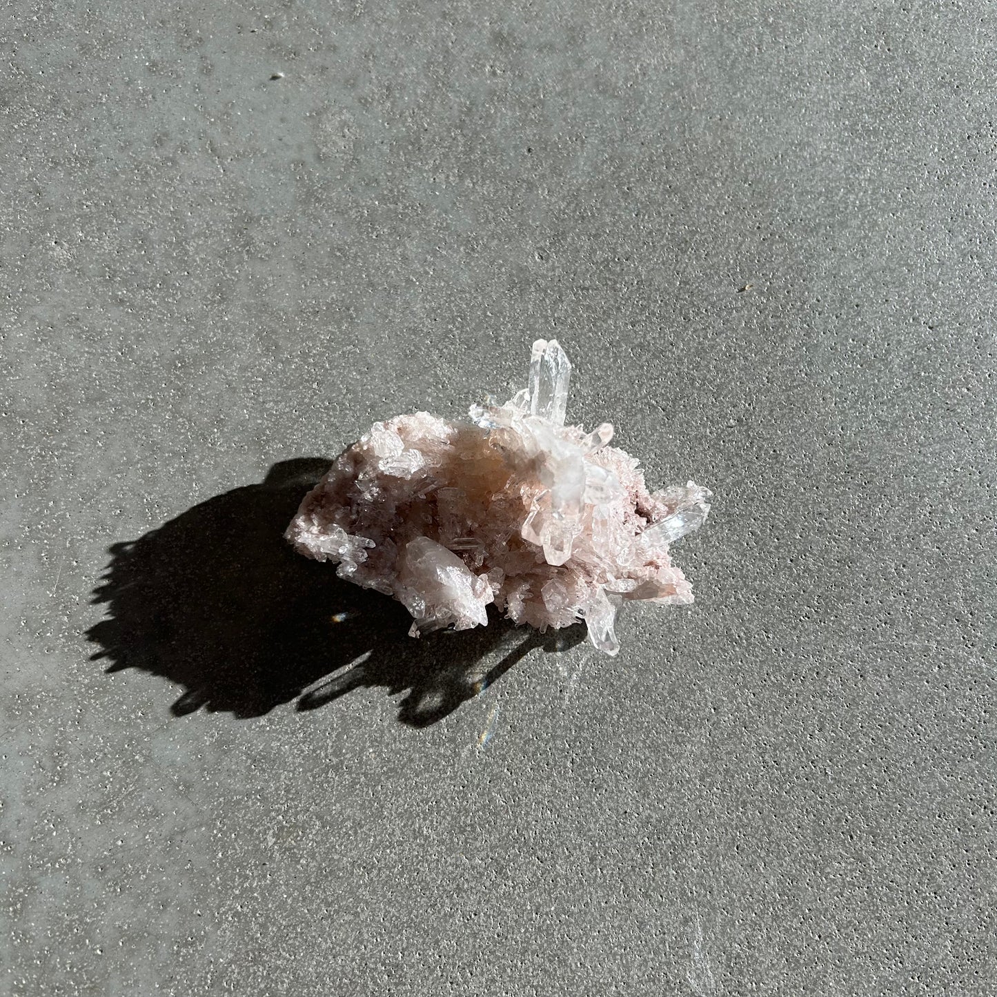 Pink Lemurian Quartz Cluster 58g