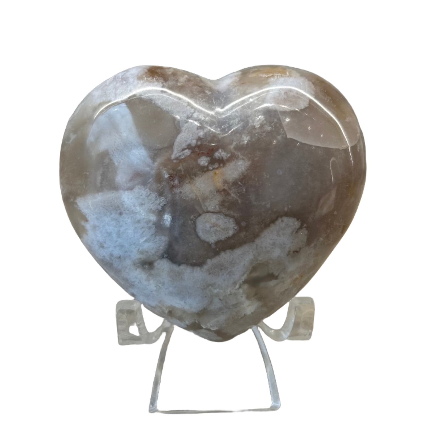 Flower Agate Heart 237g