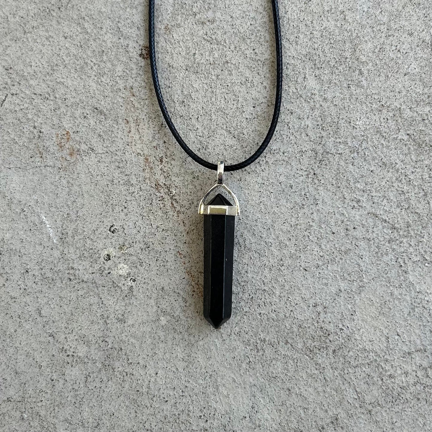 Shungite Double Terminated Pendant Necklace