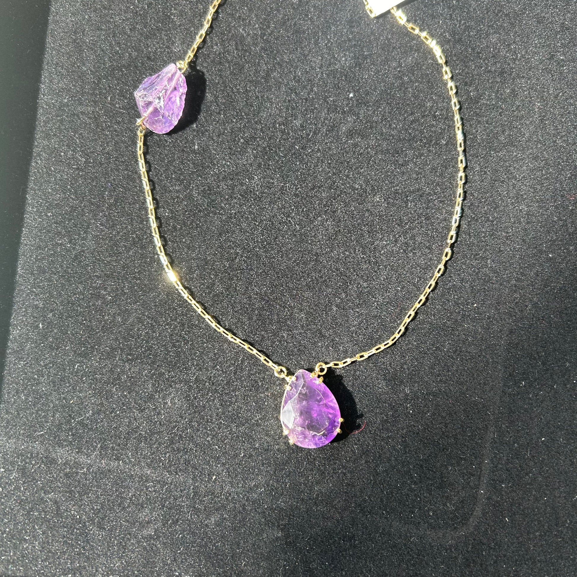 Amethyst Drop Necklace