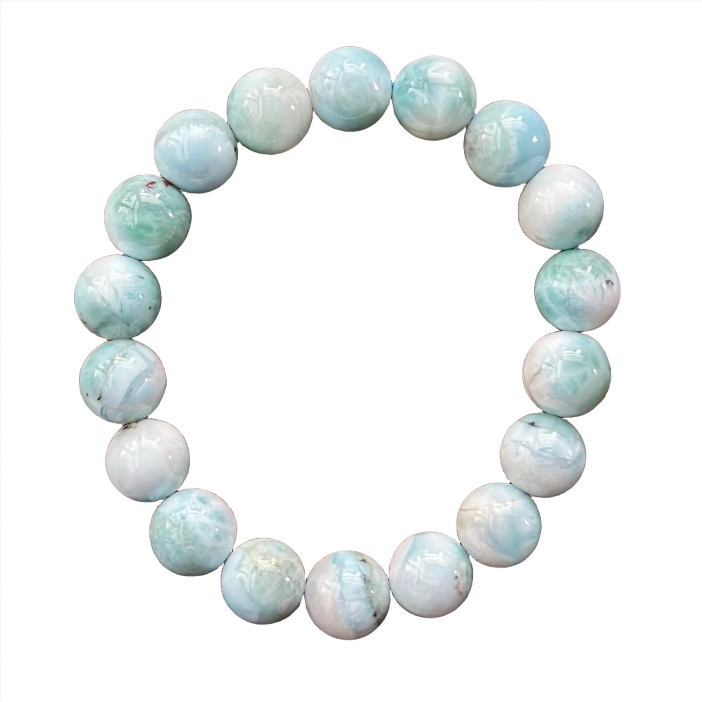 Larimar Bracelet 11mm - Serenity, Truth & Feminine Balance