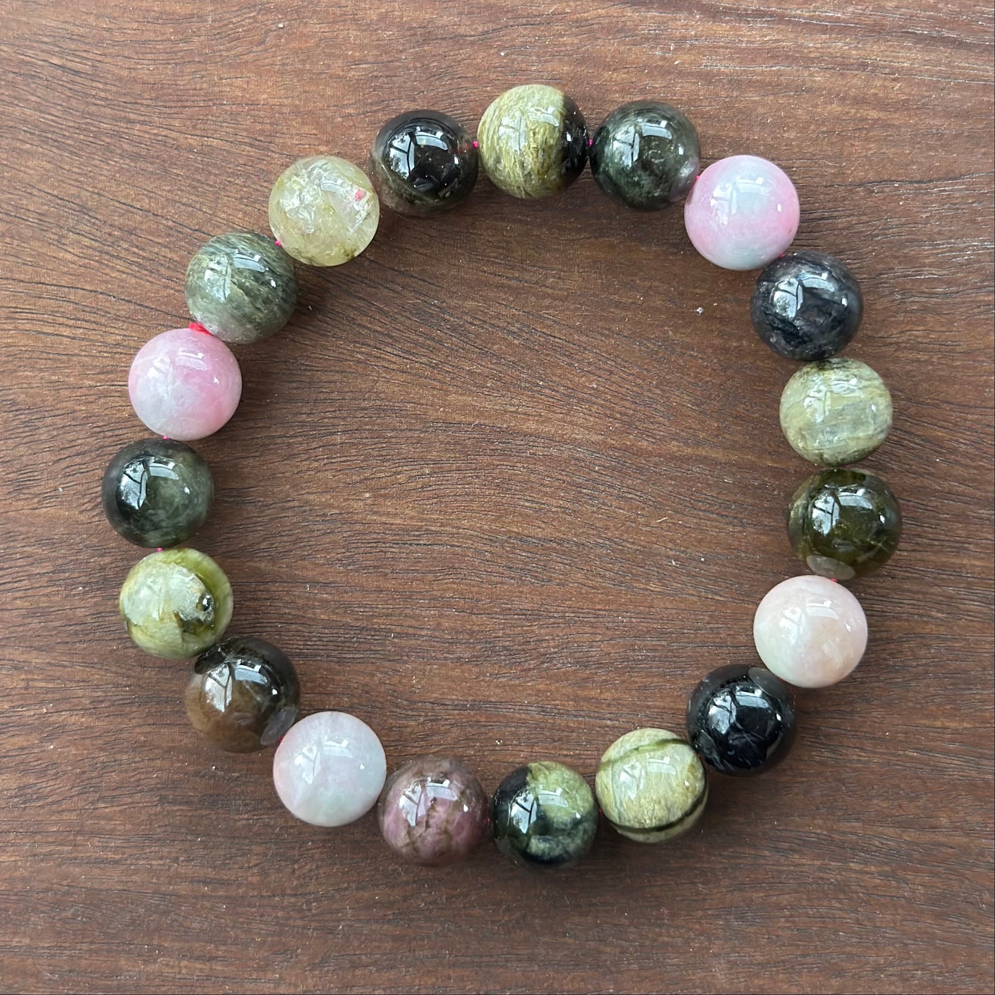 Watermelon Tourmaline Bracelet 9-10MM