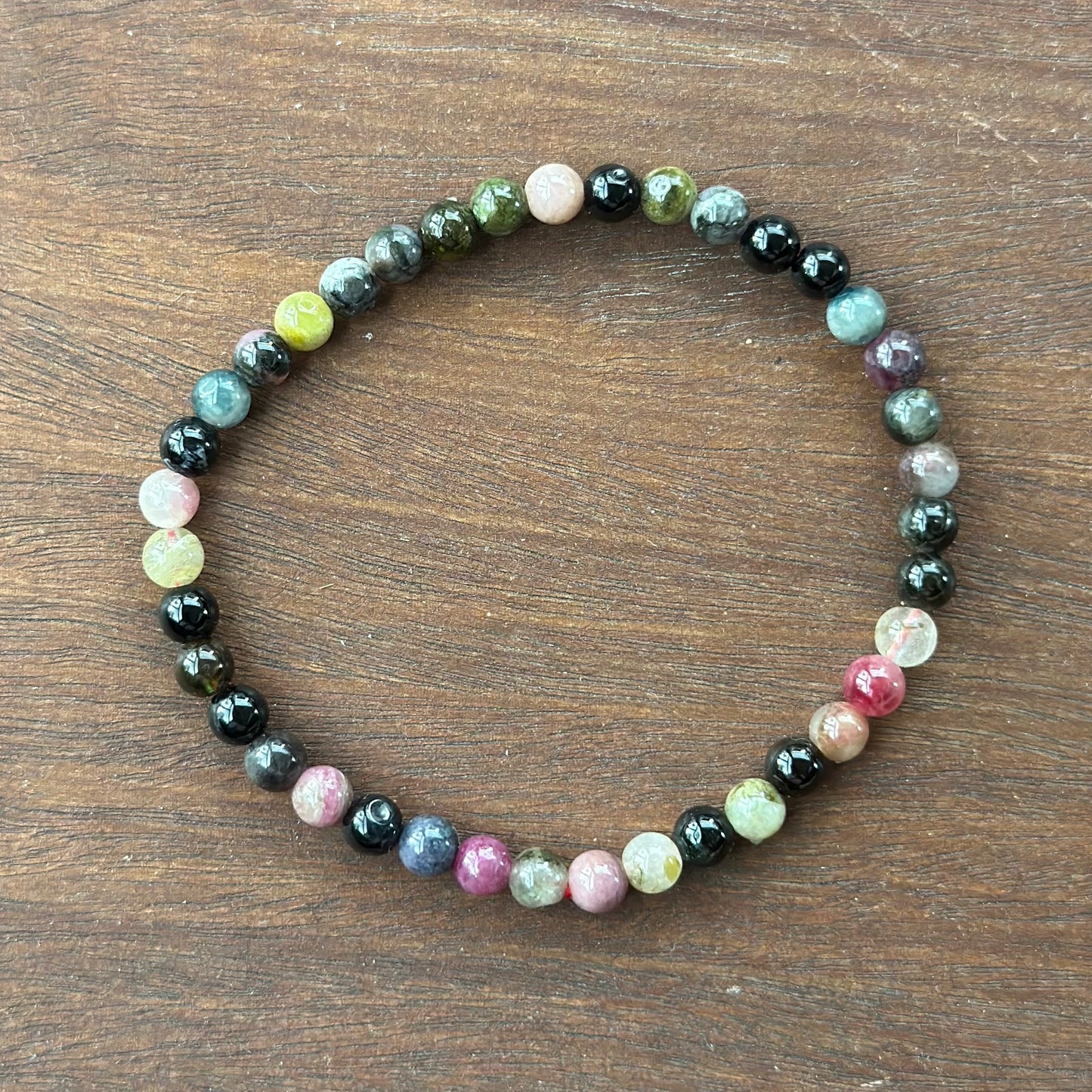 Watermelon Tourmaline Bracelet 4-6mm