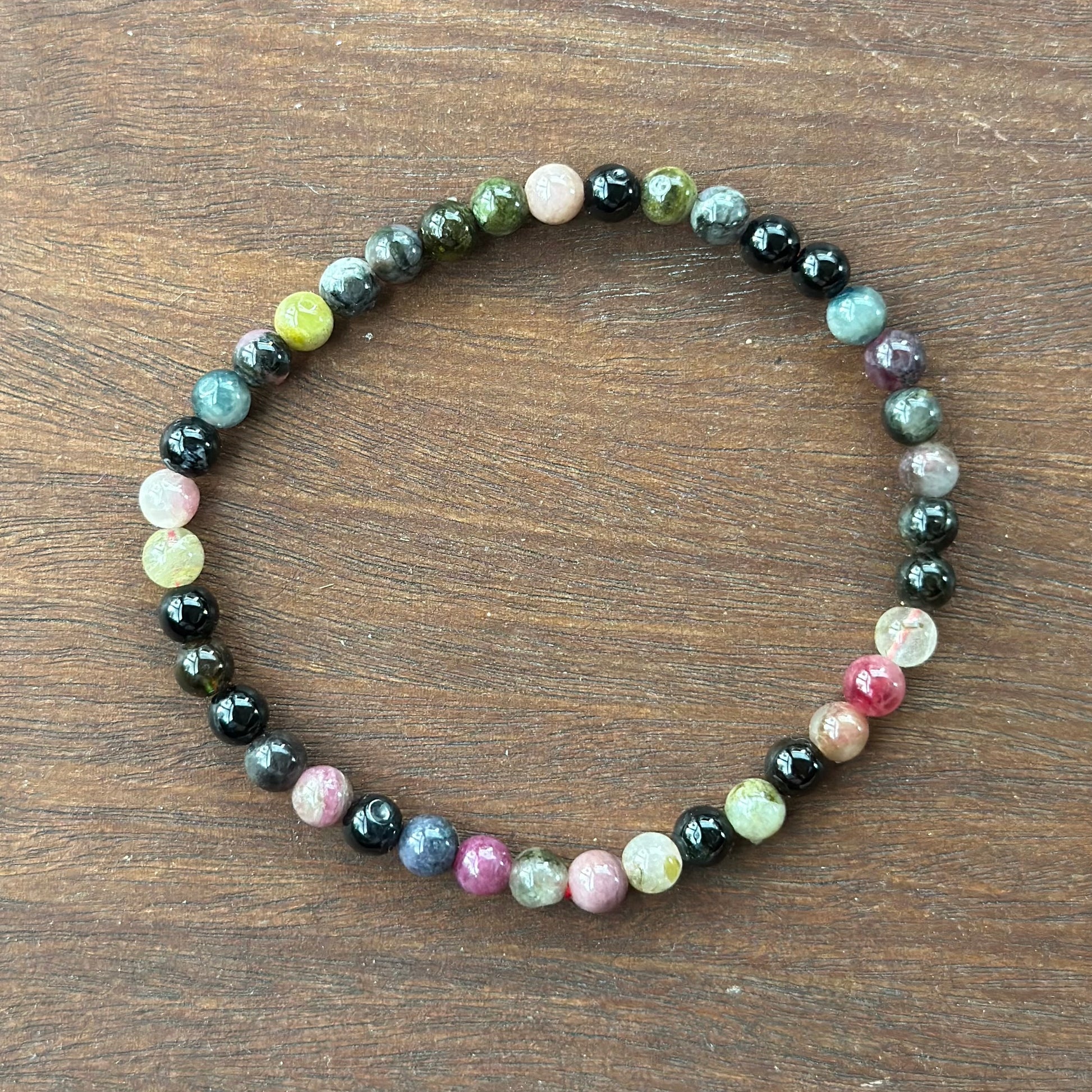 Watermelon Tourmaline Bracelet 4-6mm