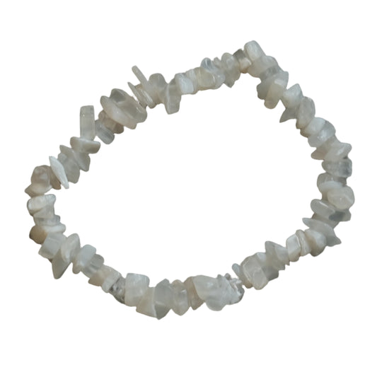 Multi Moonstone Chip Bracelet