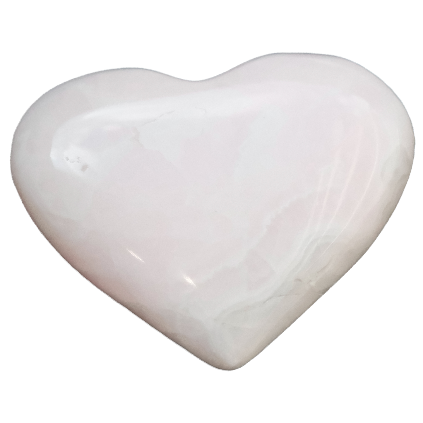 Mangano Calcite Heart 107g - Compassion, Healing & Forgiveness