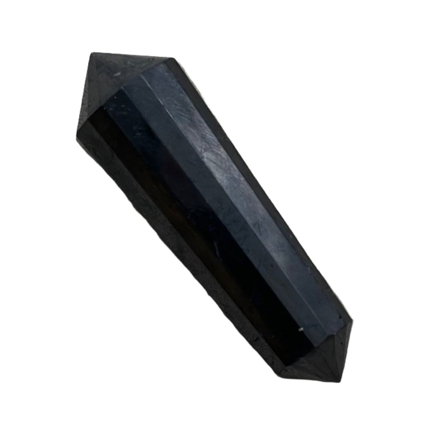 POINT - SHUNGITE DOUBLE TERMINATED 16 FACETS 2"