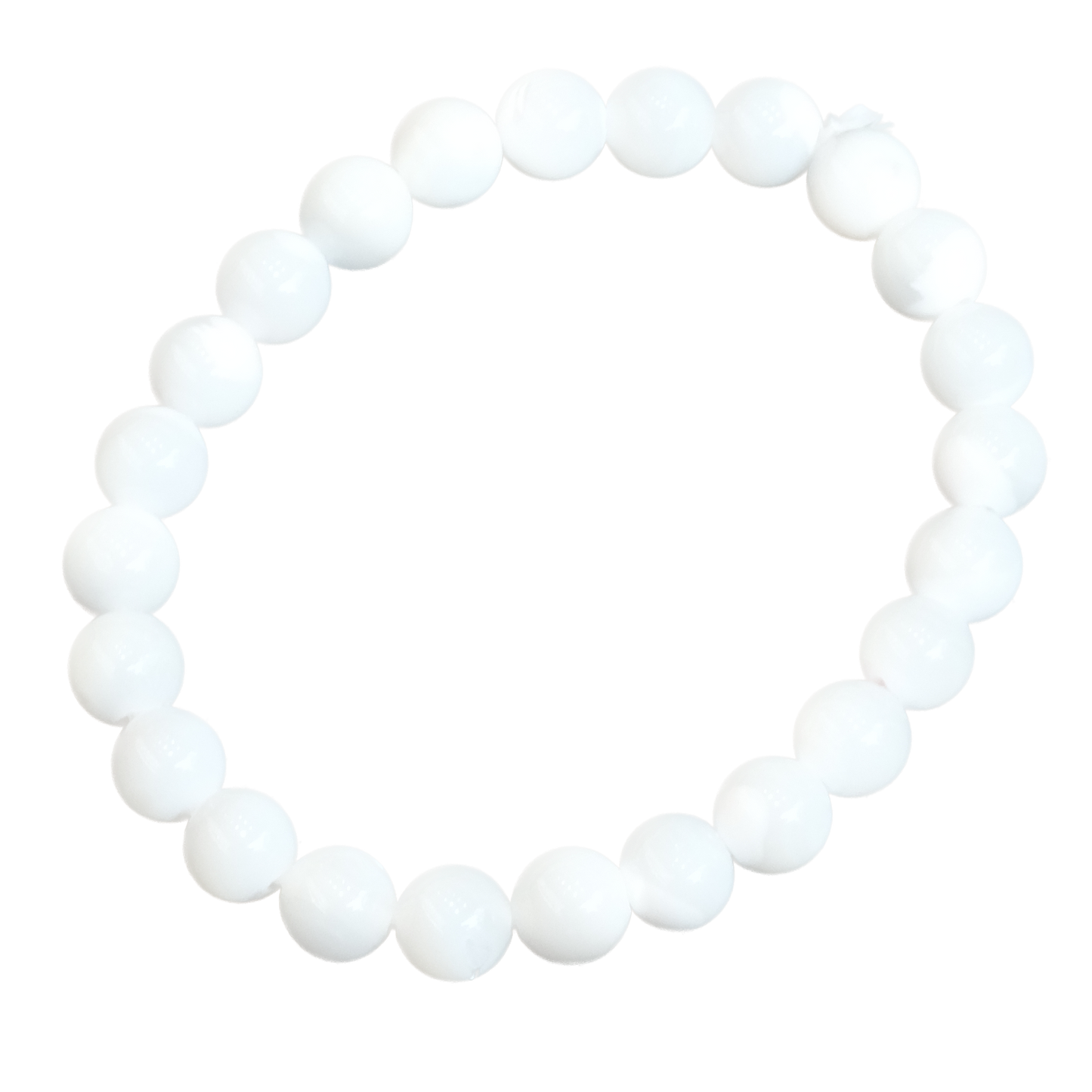 Elegant 8MM pearl bracelet symbolizing purity and integrity, featuring round white pearls in a classic design.