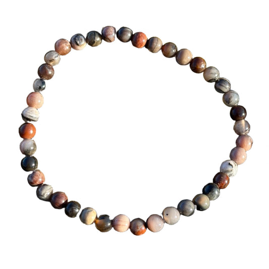 Petrified Wood Bracelet 4MM