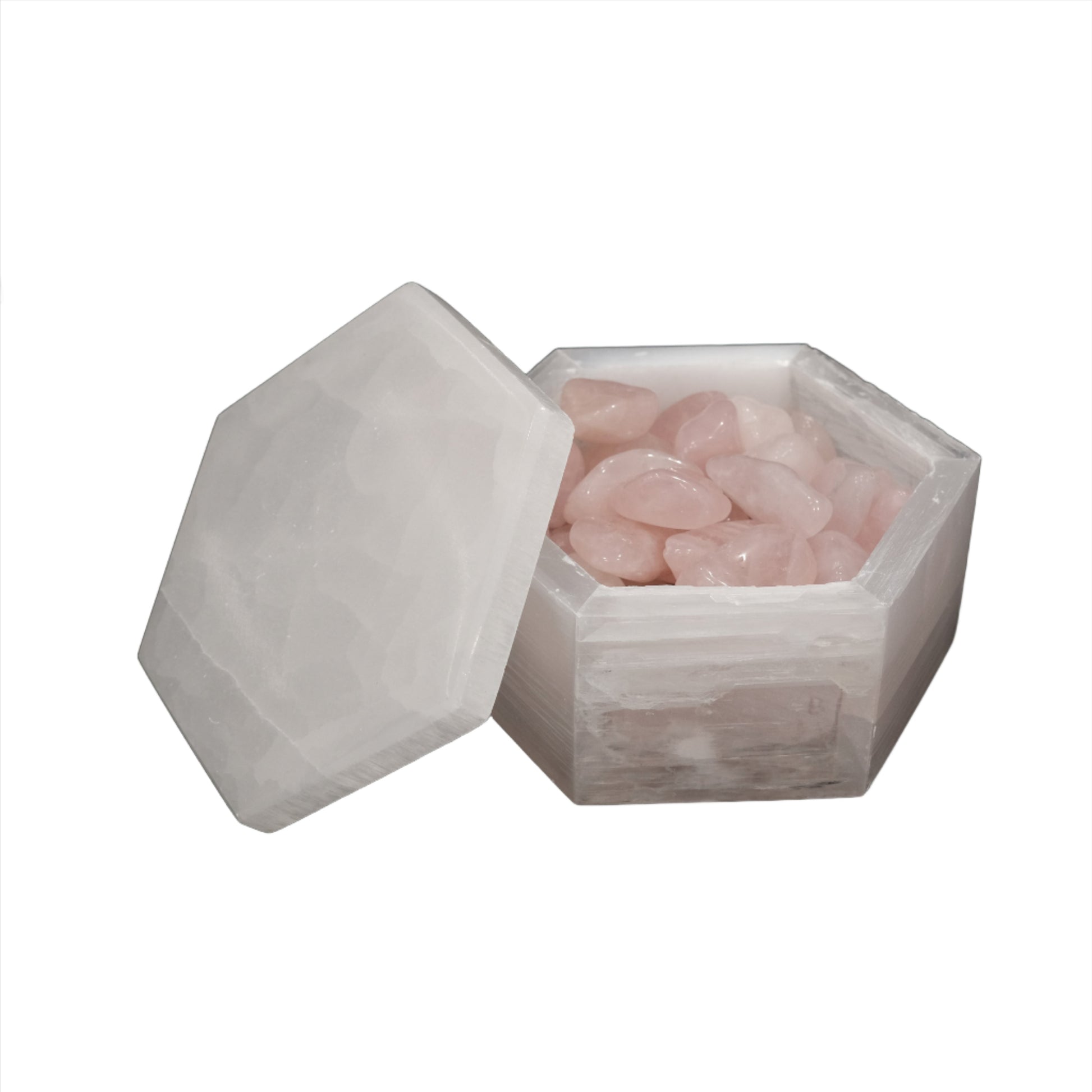 Selenite Hexagon Box