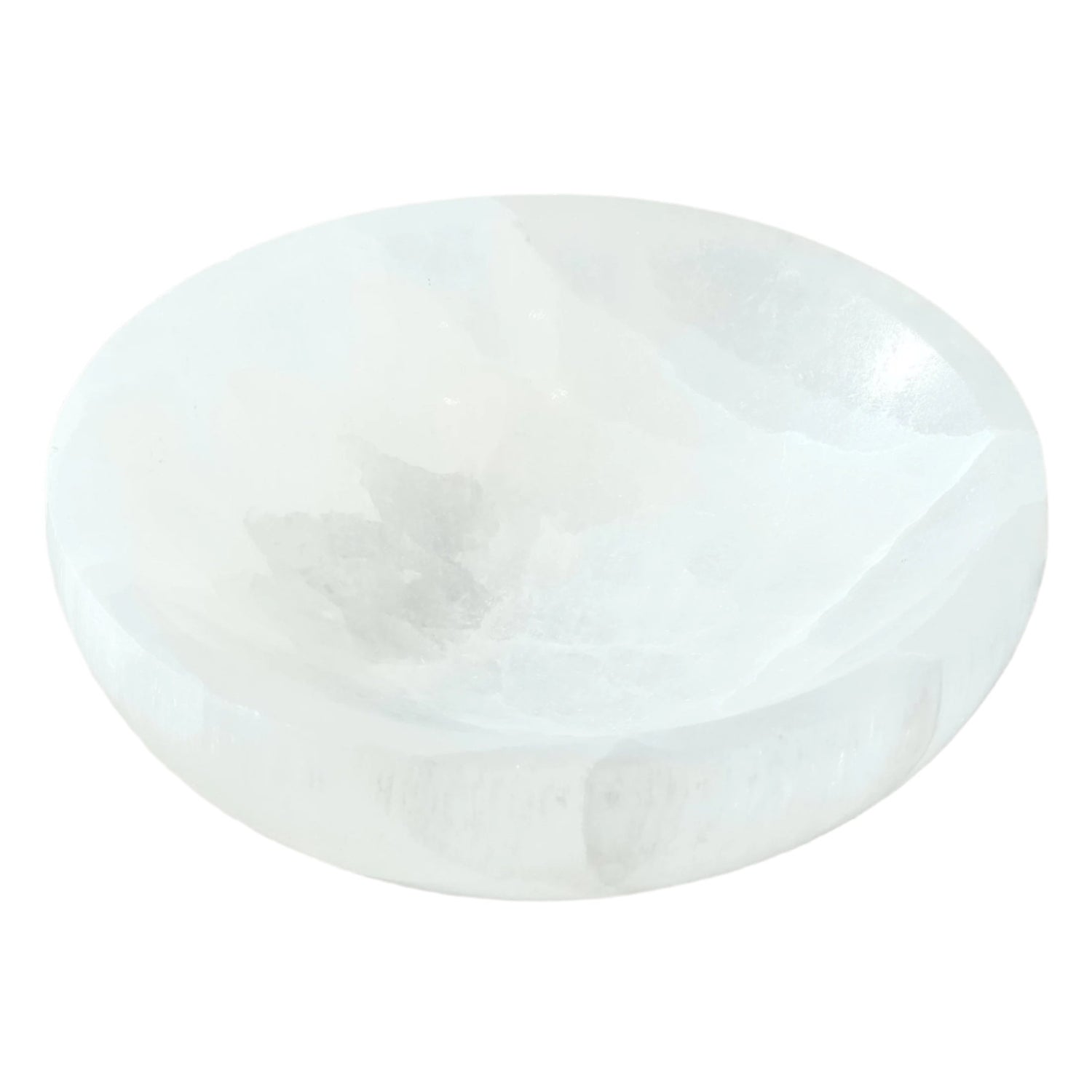 Selenite Round Bowl 4"