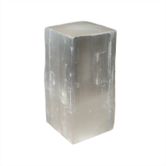 Selenite Square Lamp 15CM