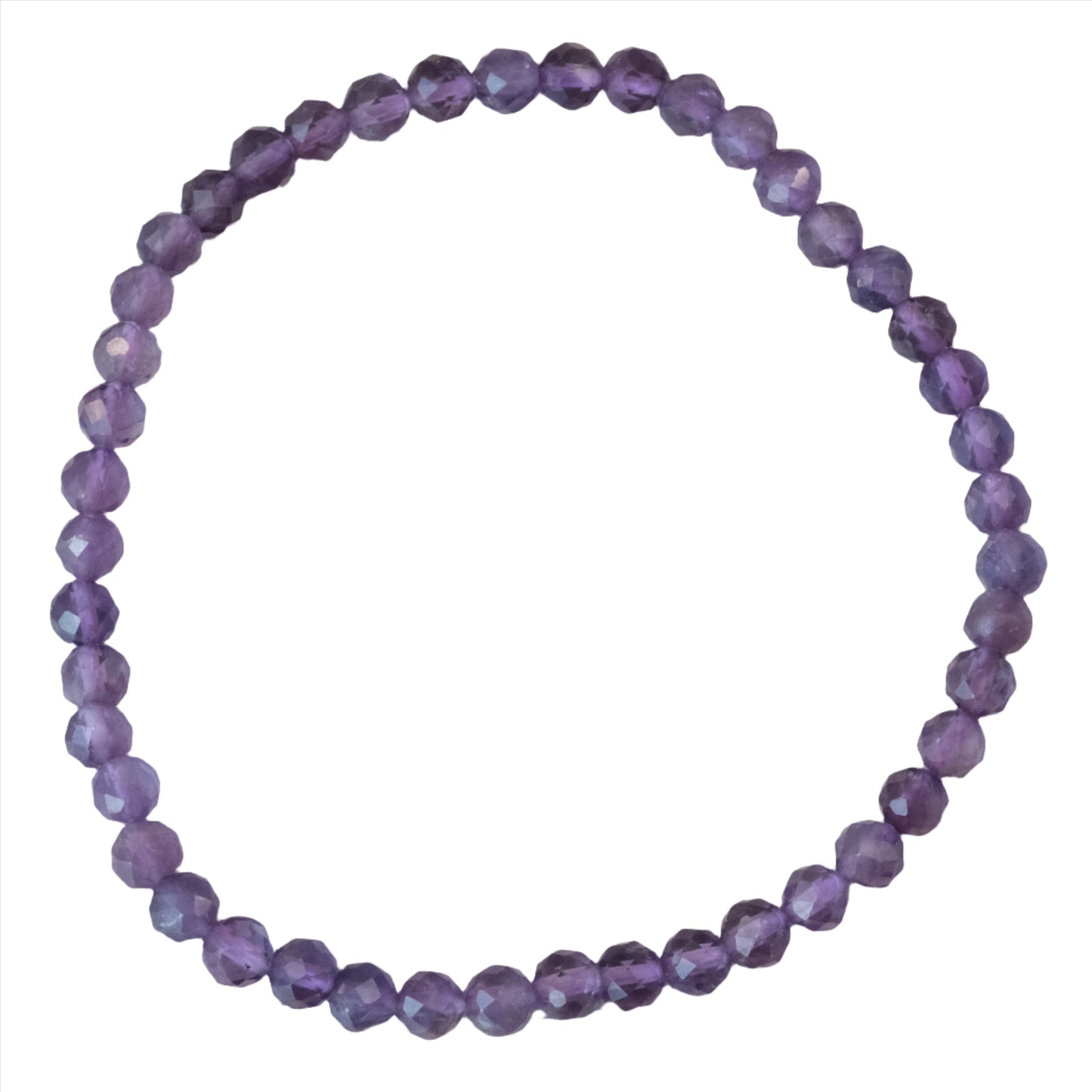 Amethyst faceted bracelet, 3-4mm beads, reduces stress, stabilizes mood, boosts immunity, spiritual healing accessory.