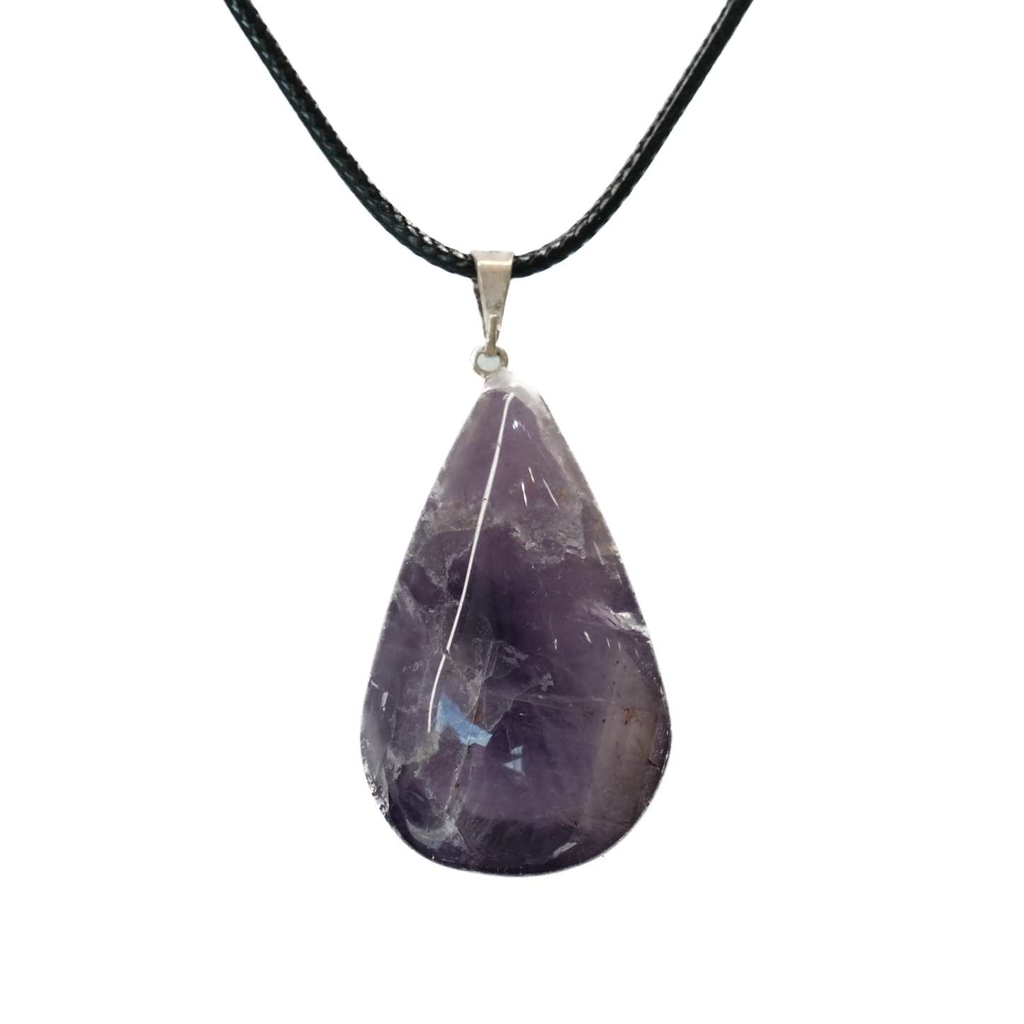 Amethyst Teardrop Pendant Necklace - Spiritual Insight, Inner Calm & Deep Healing
