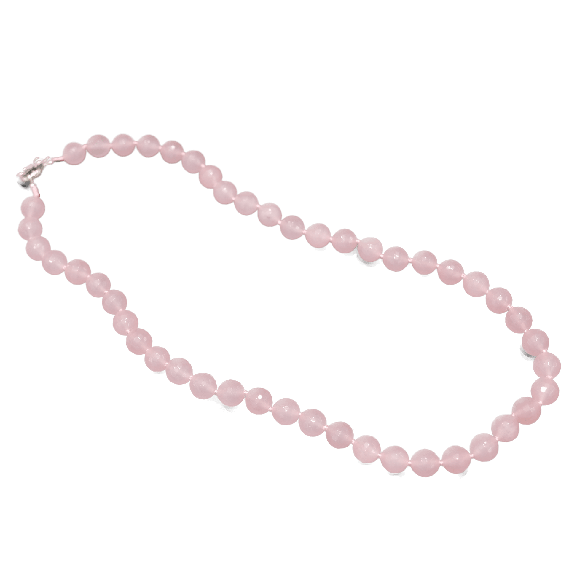 Rose Quartz Faceted Necklace 10MM