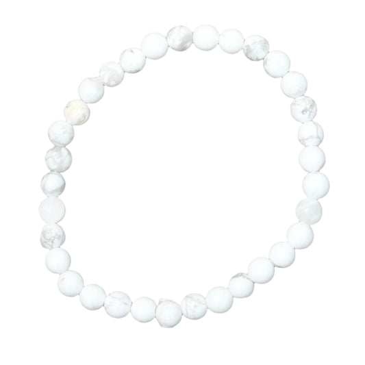 Howlite Children Size Bracelet 4 mm - Calm Clarity & Inner Awareness