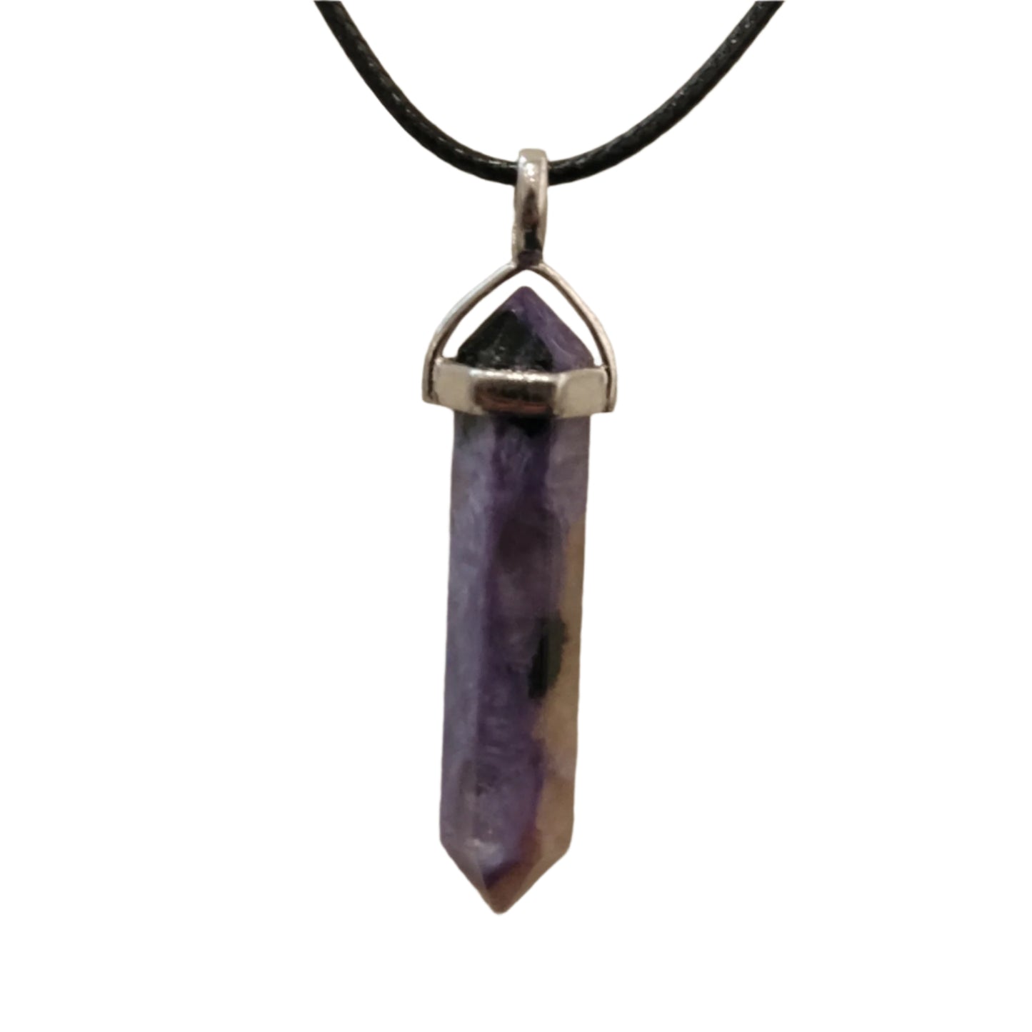Charoite Double Terminated Pendant Necklace