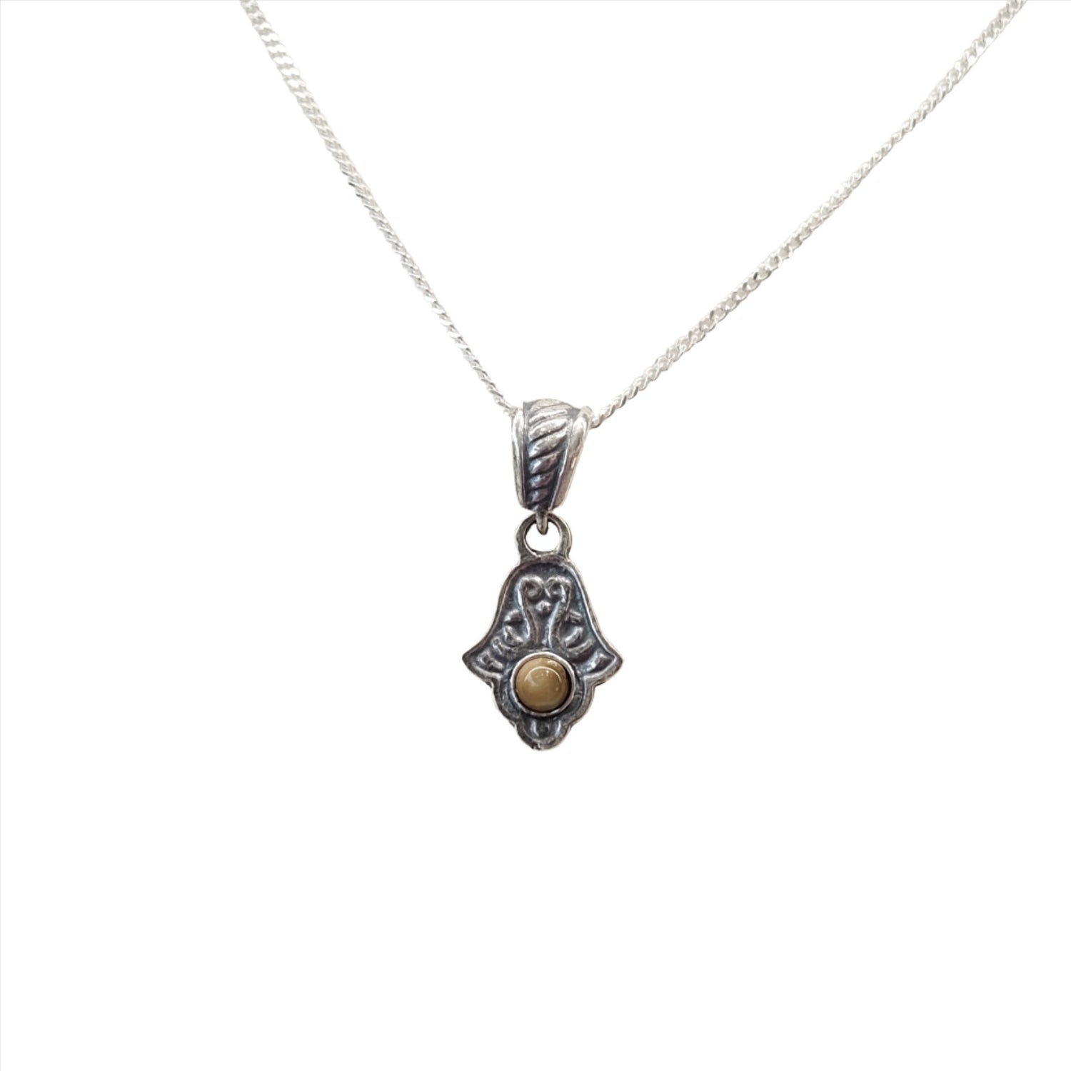 Cats Eye Chrysoberyl - Hand Pendant Necklace
