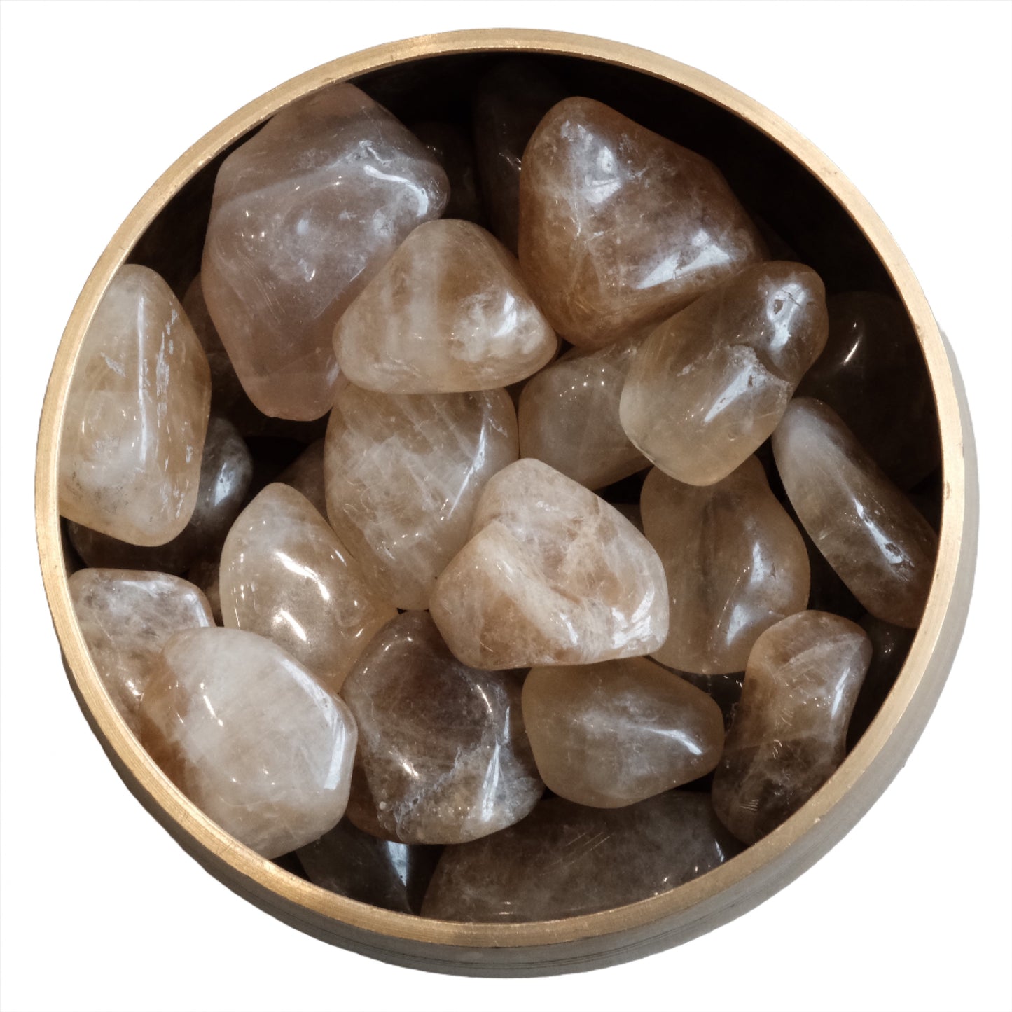 Tumbled Citrine Stones in a Bowl, 30-50MM, Known for Energizing Life, Enhancing Intuition, and Attracting Wealth and Prosperity