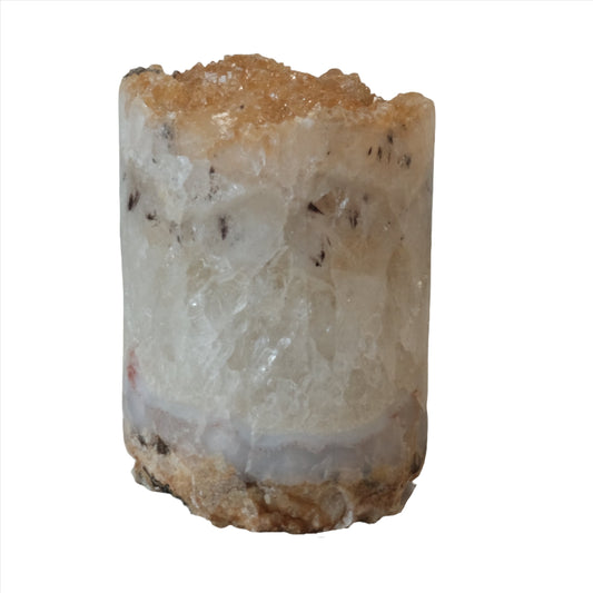 Citrine cylinder 2-2.5" crystal, energizing and enhancing intuition for wealth and success.