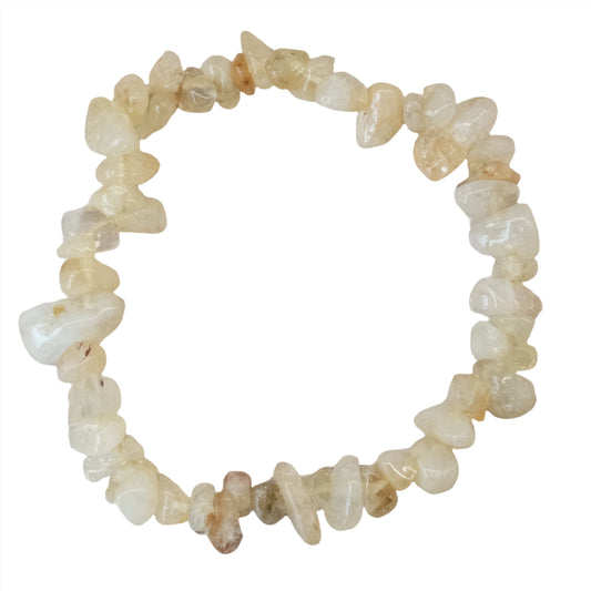 Citrine chips bracelet for energy, intuition, wealth, joy, and confidence enhancement