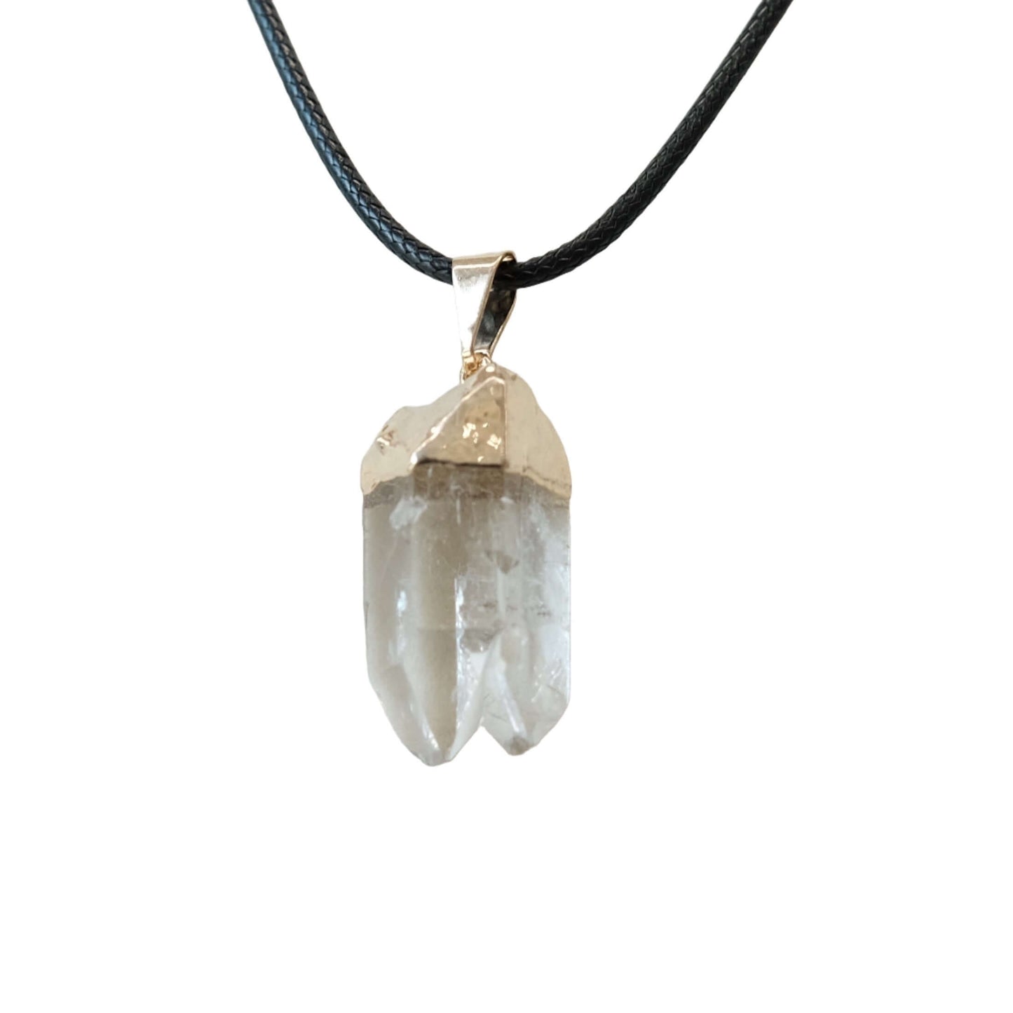 Clear Quartz Point Pendant Necklace