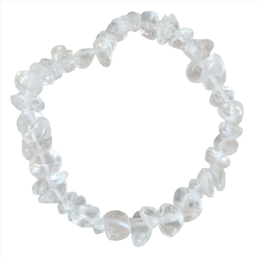 Clear Quartz Chips Bracelet for healing and focus, ideal for manifesting dreams and goals in your jewelry collection.
