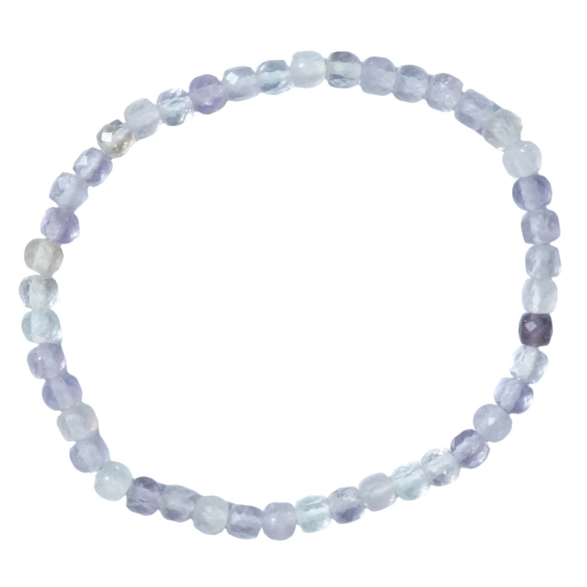Ametrine cube bracelet with healing crystal beads, showcasing a stunning color blend for balancing mind, body, and spirit.