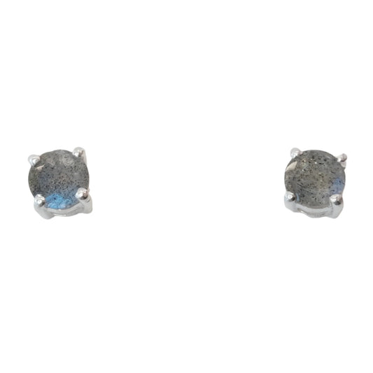 Labradorite sterling silver earrings showcasing iridescent gemstones, perfect for enhancing intuition and spiritual grounding.