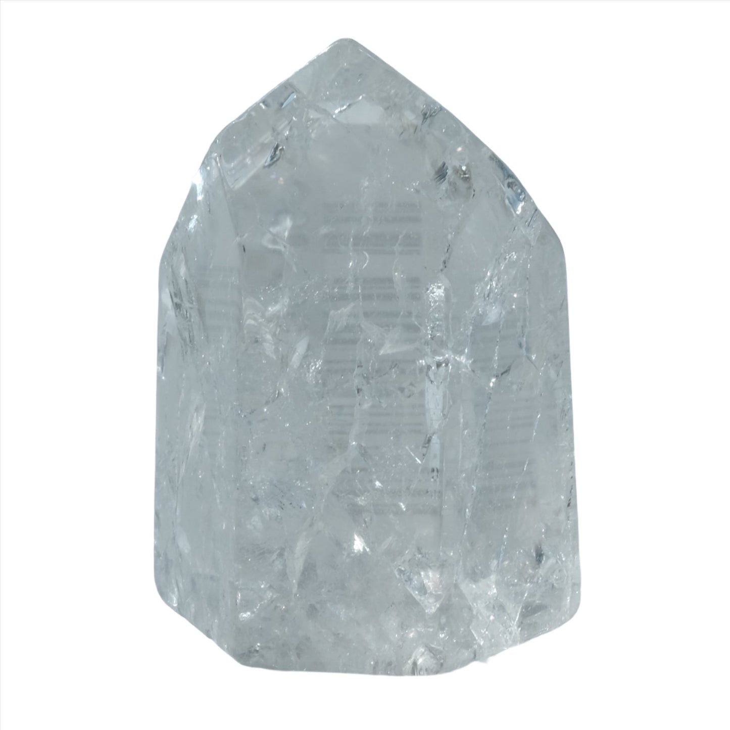 Fire and Ice Crystal Quartz Cracked Polished Tower