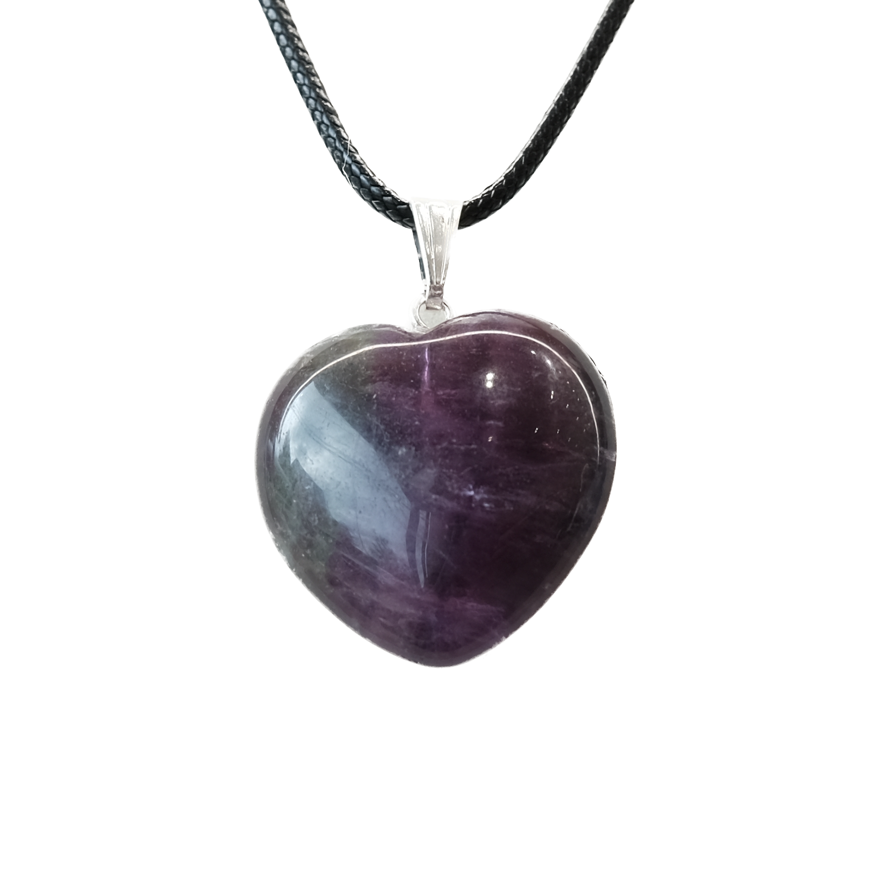 Fluorite Heart Pendant Necklace