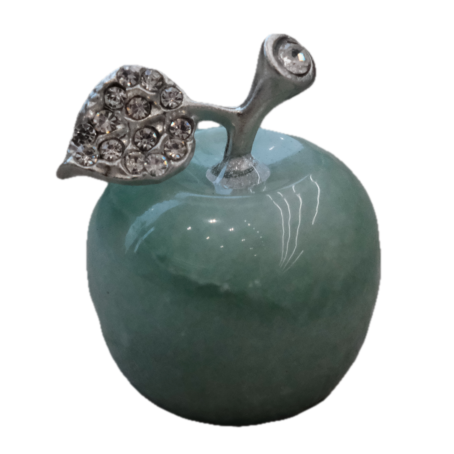 Green Aventurine Carved Apple 1" - Renewal, Balance & New Beginnings