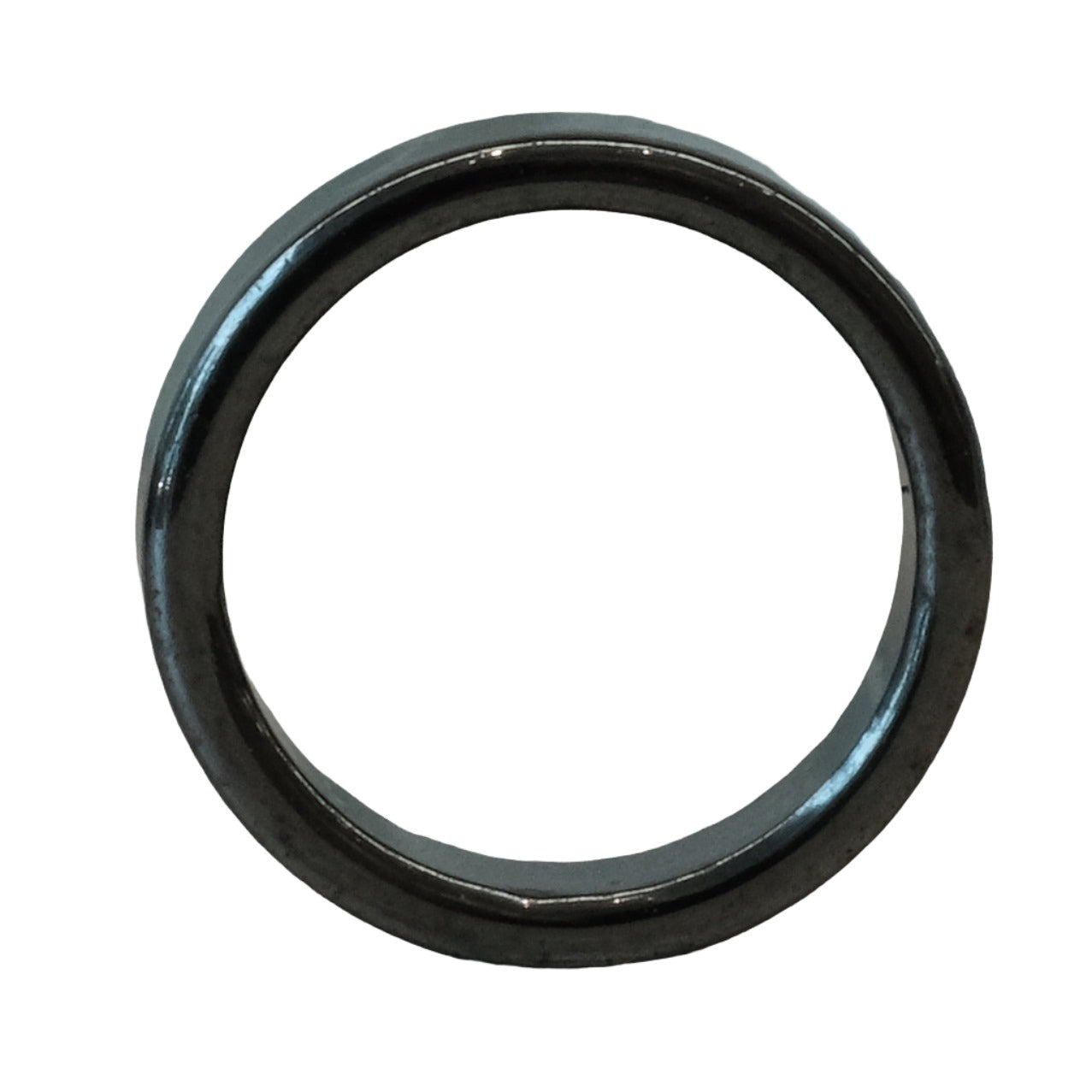 Hematite non-magnetic ring with grounding and protective properties, enhances concentration and emotional balance.